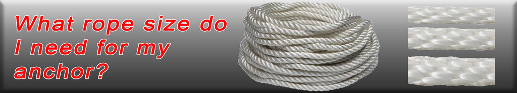 What rope size do I need for my anchor?