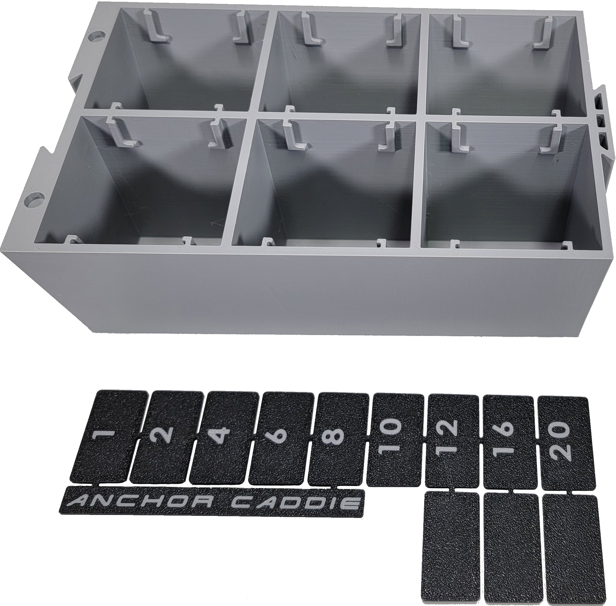 Anchor-Caddie Cannon Ball Sinker Tray, 6-bay